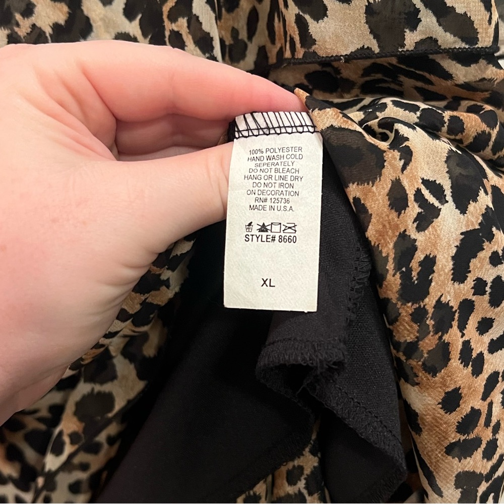 Kiwi - Leopard Print Tiered Strapless Dress - Picture 4 of 5